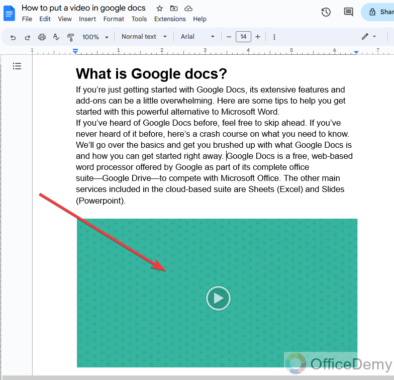 How to put a video in google docs 14
