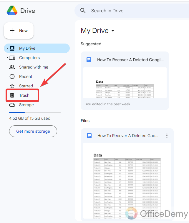 How to recover deleted Google sheets 9