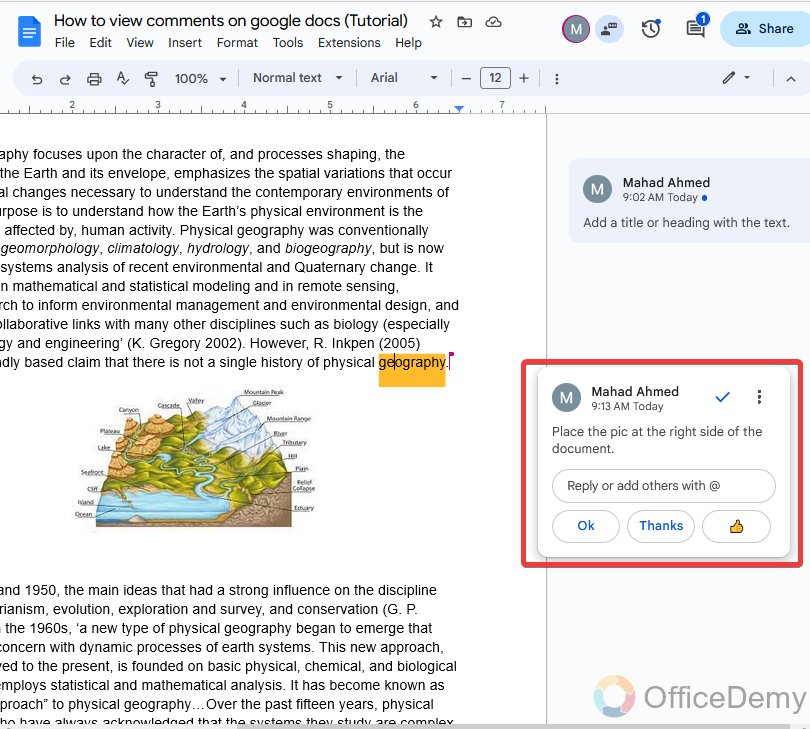 How to view comments on google docs 2
