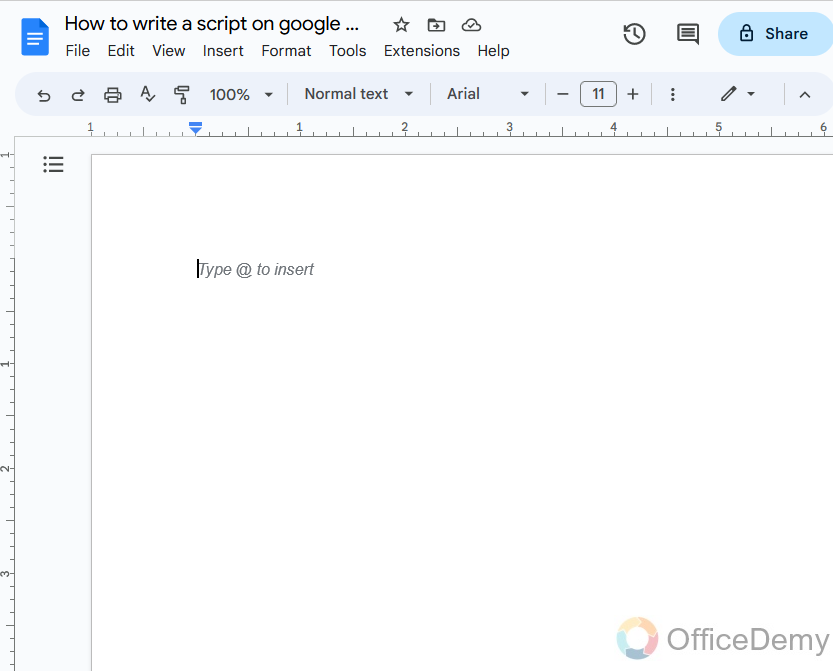 How to write a script on google docs 1