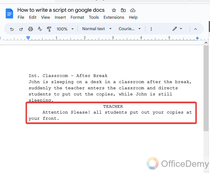 How to write a script on google docs 13