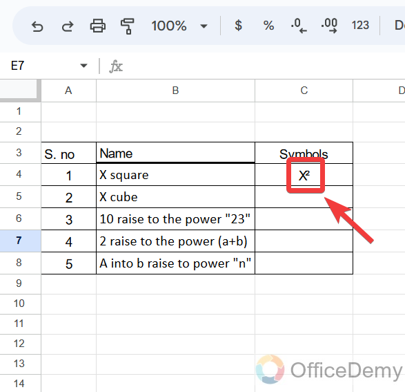 how to add an exponent in google sheets 16