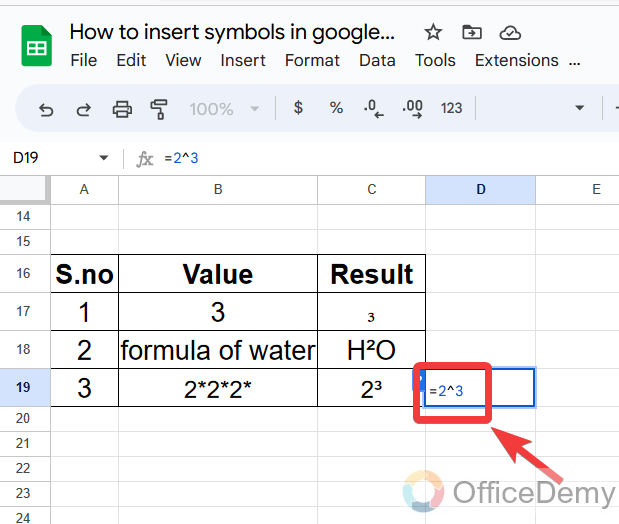 how to add an exponent in google sheets 22