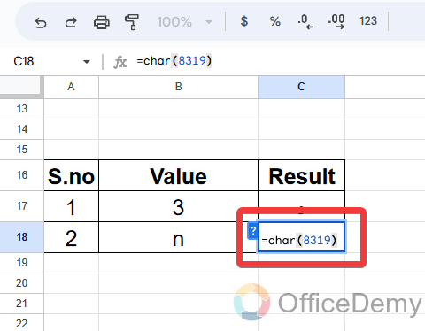 how to add an exponent in google sheets 9