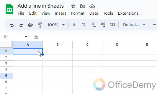 How to Add a Line in Google Sheets 1