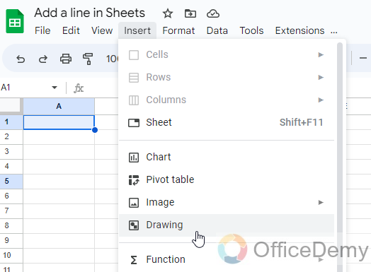 How to Add a Line in Google Sheets 2
