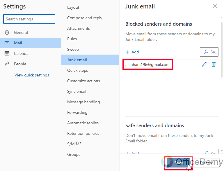 How to Block an Email Address in Outlook 16