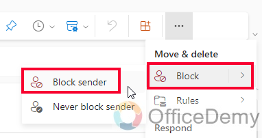 How to Block an Email Address in Outlook 9
