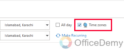 How to Change Timezone in Outlook 10