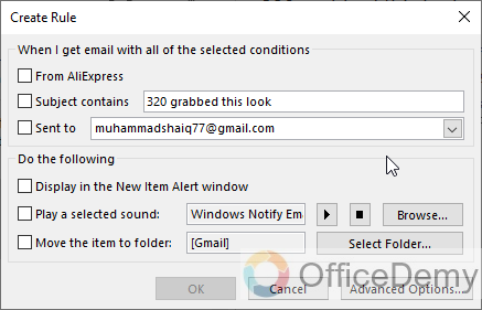 How to Create a Rule in Outlook 16