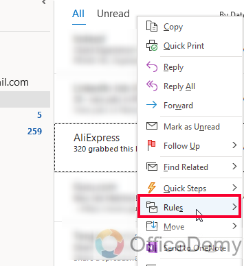 How to Create a Rule in Outlook 3