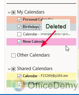 How to Delete Calendar in Outlook 8