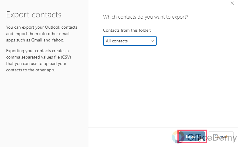 How to Export Outlook Contacts to Excel 19