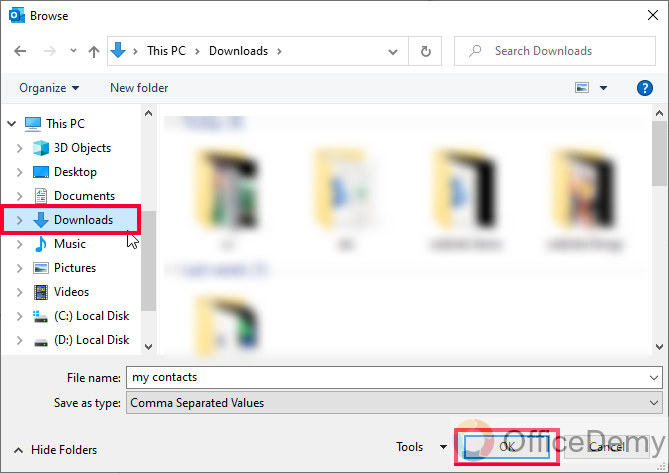 How to Export Outlook Contacts to Excel 9