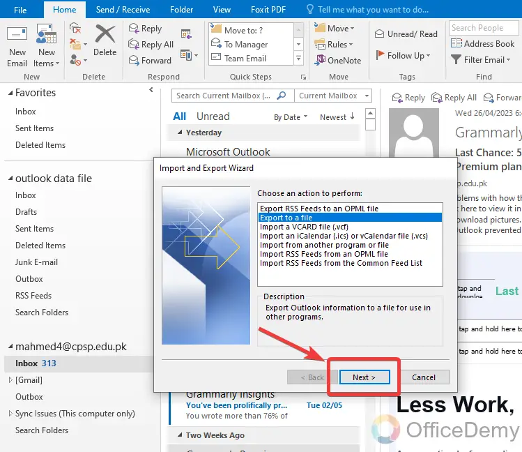 How to Export Outlook Emails 10