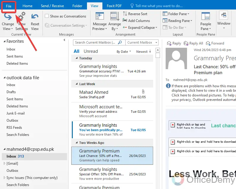 How to Export Outlook Emails 2