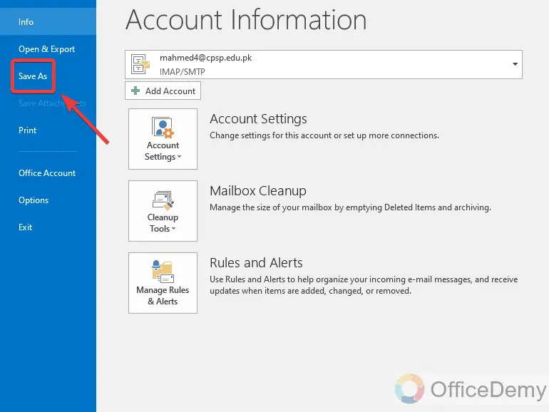 How to Export Outlook Emails 3