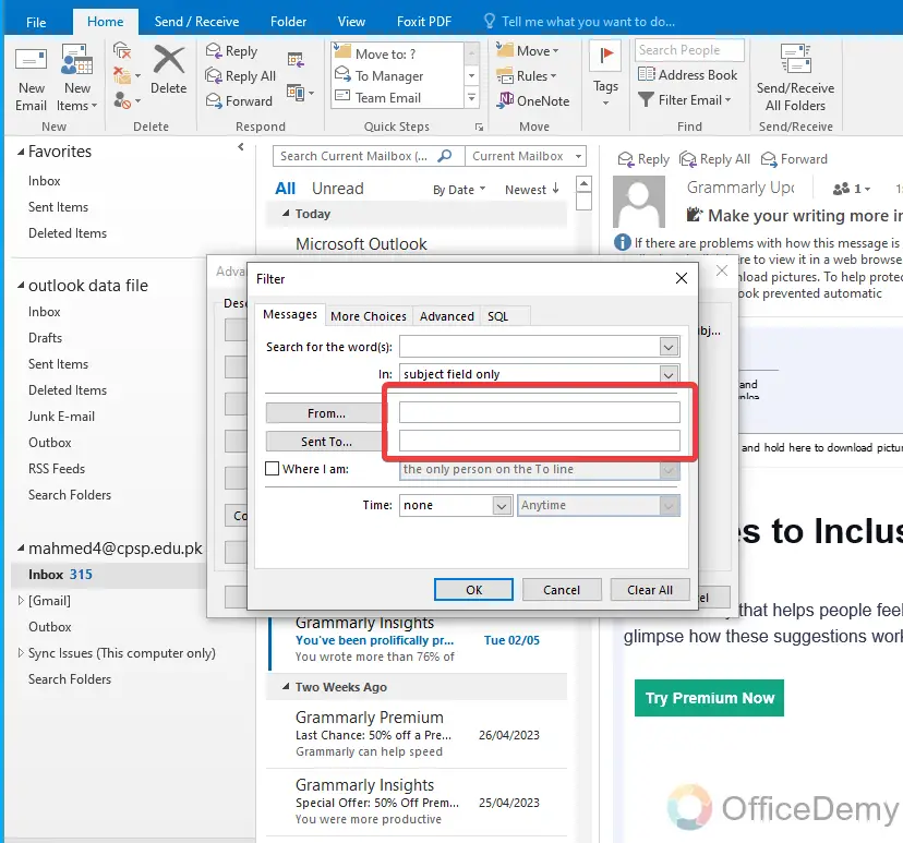 How to Filter Emails in Outlook 8