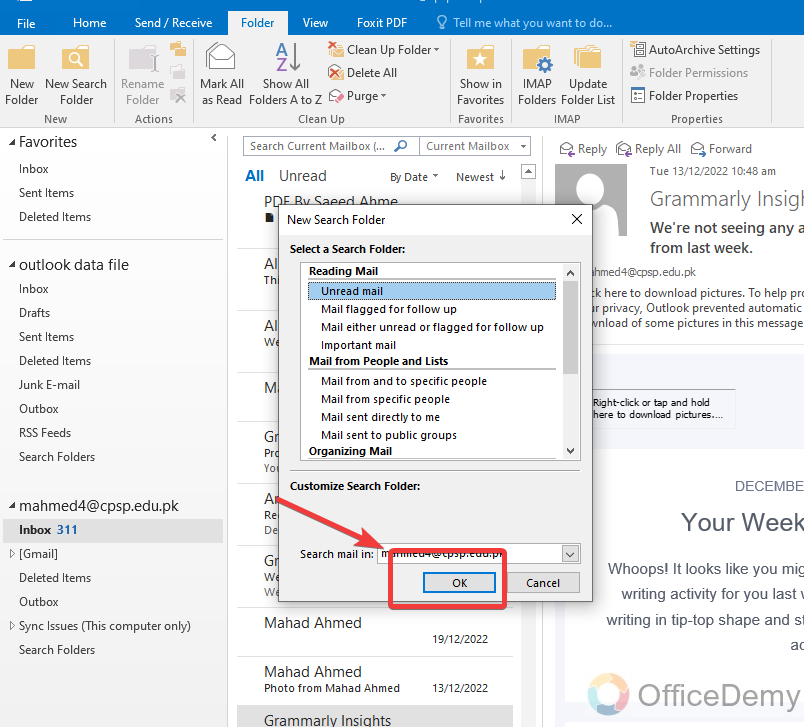 How to Find Unread Emails in Outlook 12