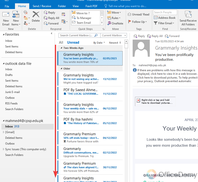How to Find Unread Emails in Outlook 3