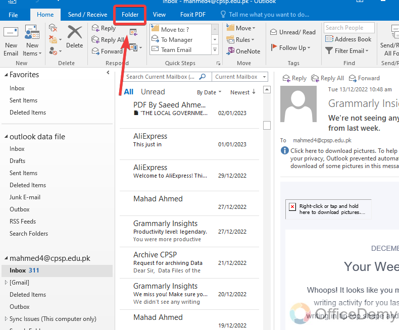 How to Find Unread Emails in Outlook 9