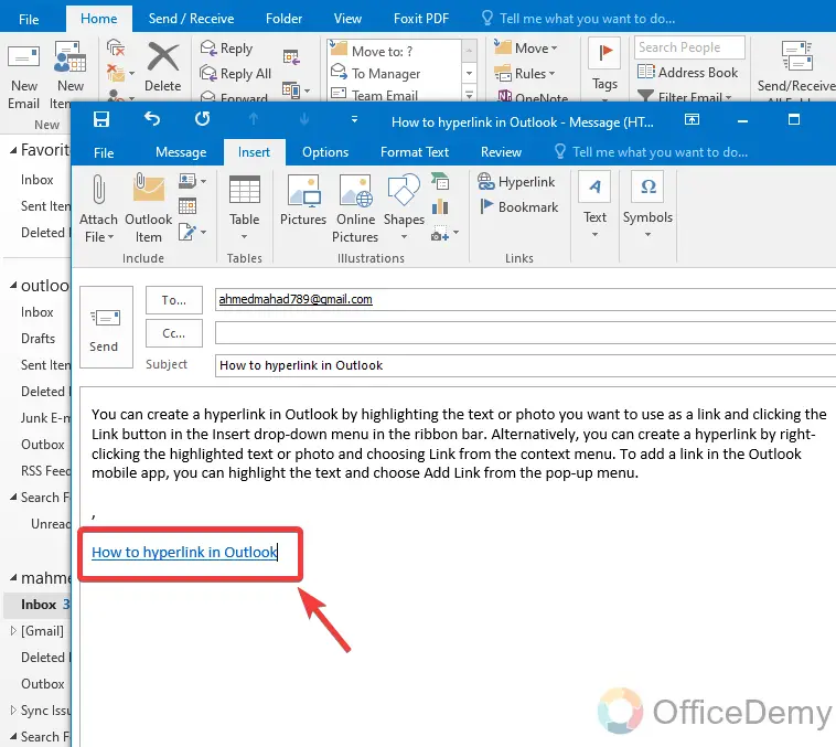 How to Hyperlink in Outlook 18