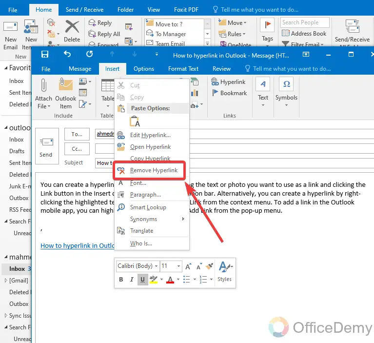 How to Hyperlink in Outlook 26