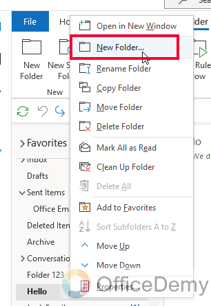 How to Make Folders in Outlook 15