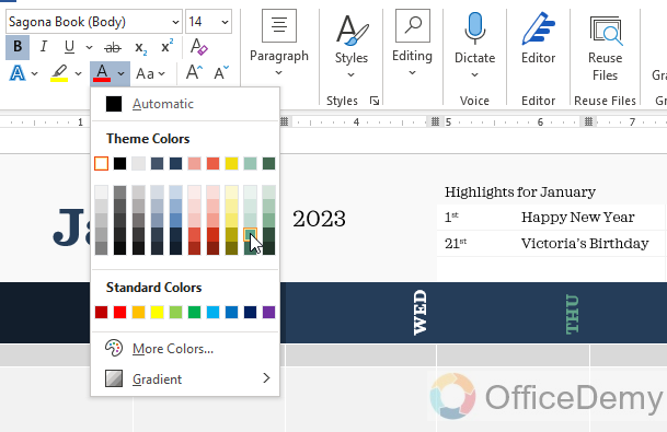 How to Make a Calendar in Microsoft Word 7