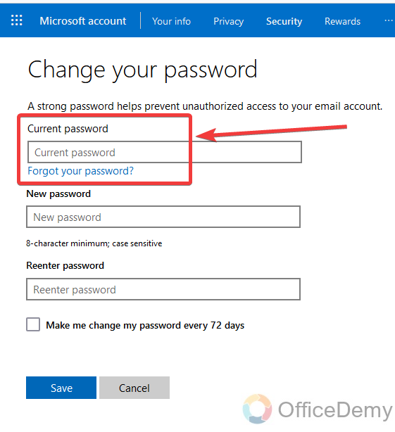 How to Reset Password in Outlook 5