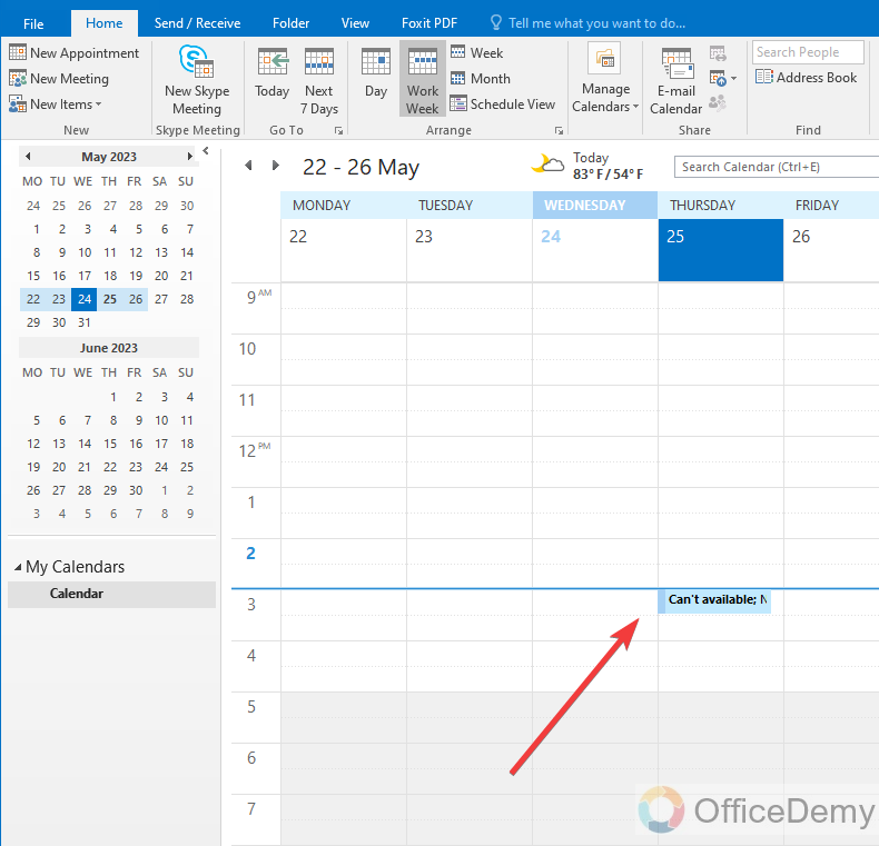 How to Set Working Hours in Outlook 20