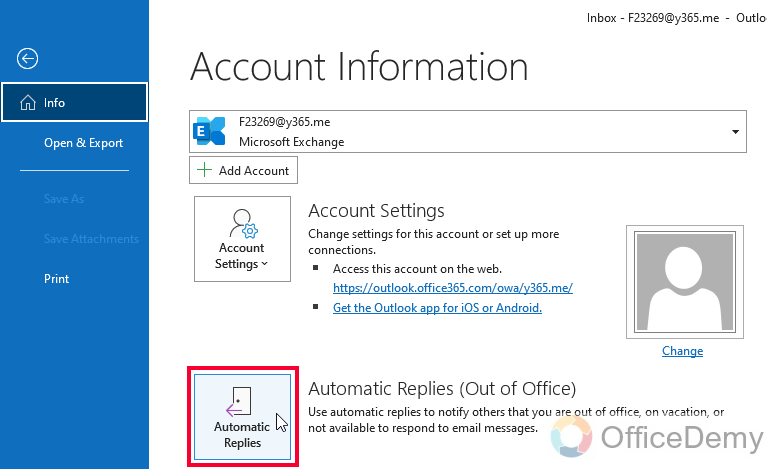 How to Set up an Automatic Reply in Outlook 4