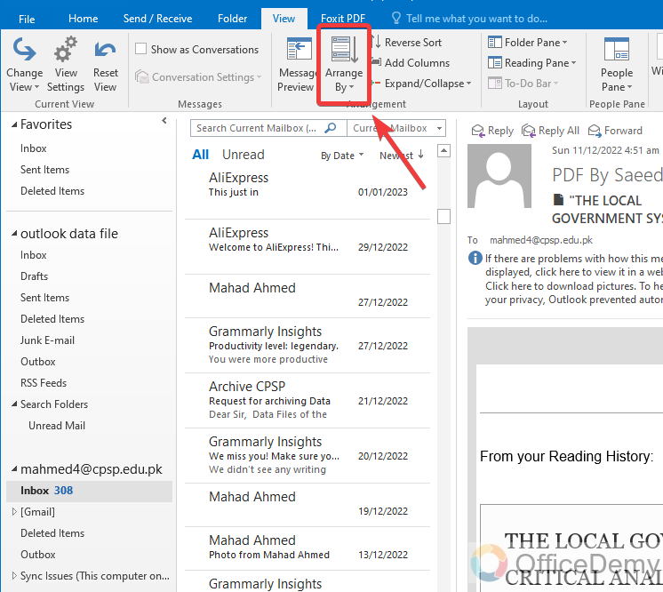 How to Sort Emails in Outlook 12