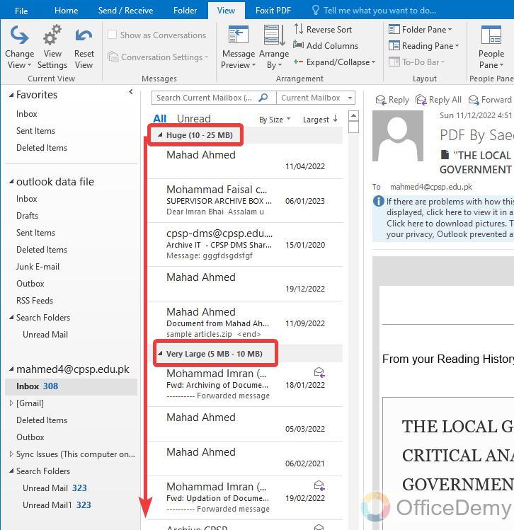 How to Sort Emails in Outlook 15
