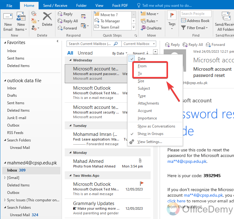 How to Sort Emails in Outlook 2