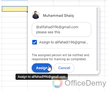 How to Tag Someone in Google Sheets 9