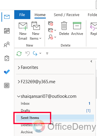 How to Unsend Outlook Email 1