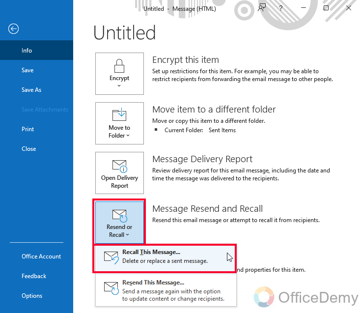 How to Unsend Outlook Email 15