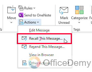How to Unsend Outlook Email 5