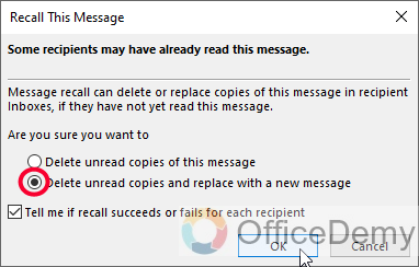 How to Unsend Outlook Email 8