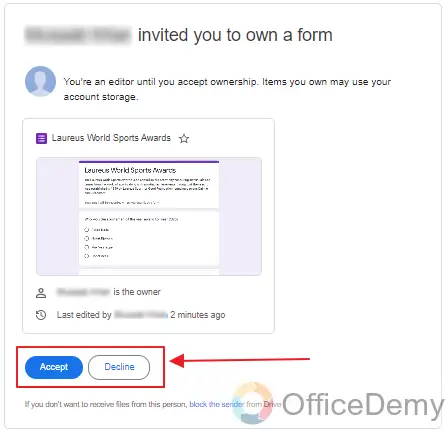 How to change owner of the Google Form 18