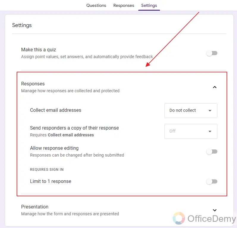 does google forms track email 10