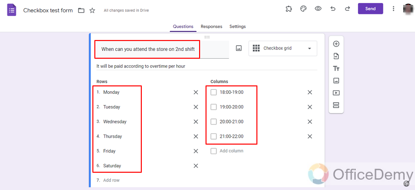 how does checkbox grid work in google forms 12