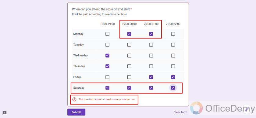 how does checkbox grid work in google forms 13