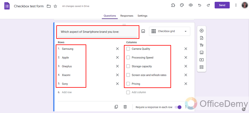 how does checkbox grid work in google forms 9