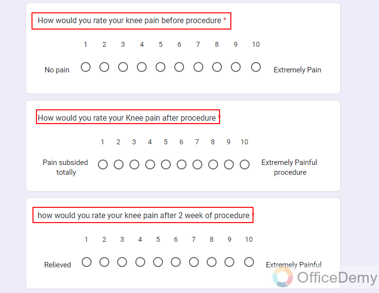 how does linear scale work in google forms 15