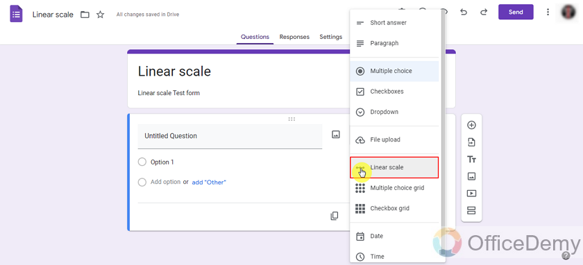 how does linear scale work in google forms 6
