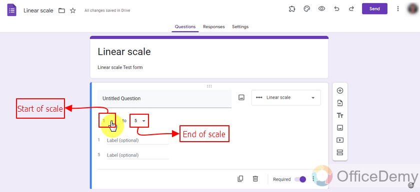 how does linear scale work in google forms 7