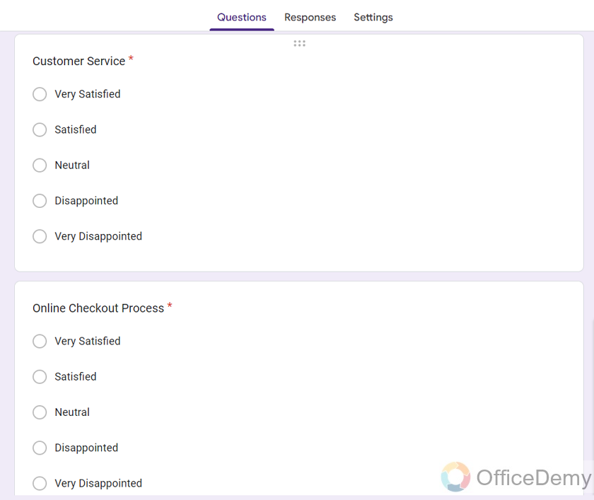 how does the multiple choice grid work in google forms 17