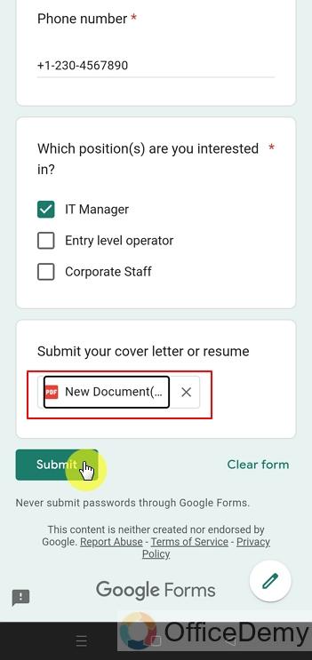 how to add a file to google form response 16
